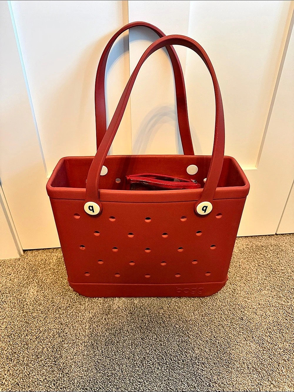 Bogg Bag Original Bogg Bag Tote Perforated Tote Red